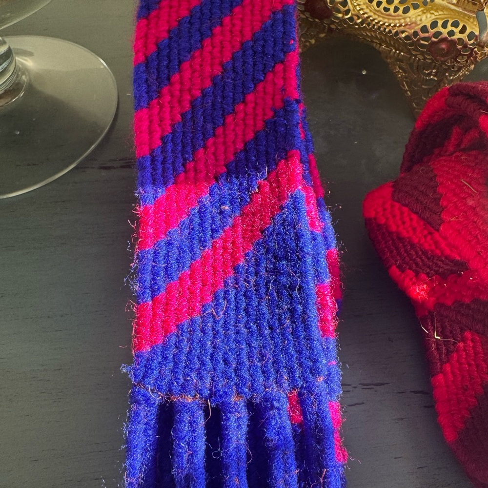 Striped Red and purple belt